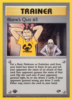 Pokémon-Karte Blaine's Quiz #3 112/132