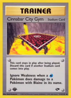 Pokémon-Karte Cinnabar City Gym 113/132