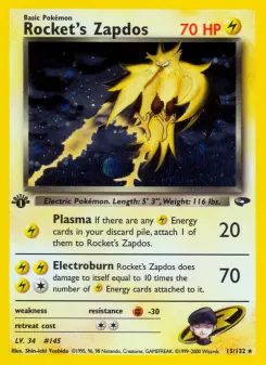 Pokémon-Karte Rocket's Zapdos 015/132