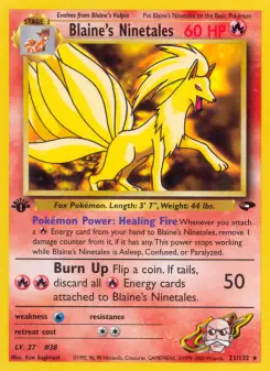 Pokémon-Karte Blaine's Ninetales 021/132