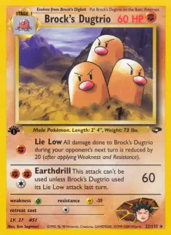 Pokémon-Karte Brock's Dugtrio 022/132