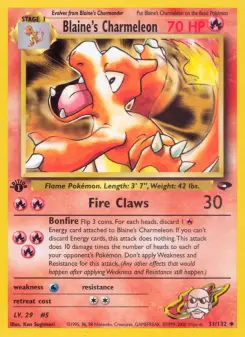Pokémon-Karte Blaine's Charmeleon 031/132
