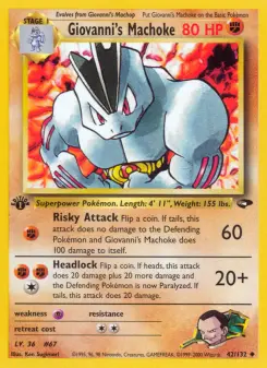 Pokémon-Karte Giovanni's Machoke 042/132