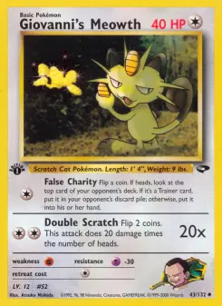 Pokémon-Karte Giovanni's Meowth 043/132