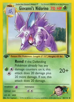 Pokémon-Karte Giovanni's Nidorino 045/132