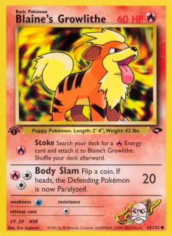 Pokémon-Karte Blaine's Growlithe 062/132