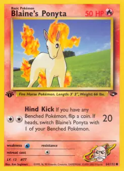 Pokémon-Karte Blaine's Ponyta 064/132