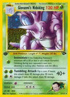 Pokémon-Karte Giovanni's Nidoking 007/132