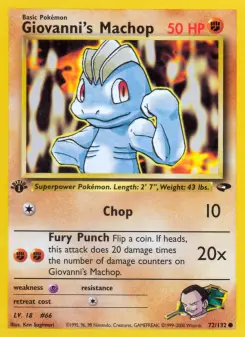 Pokémon-Karte Giovanni's Machop 072/132