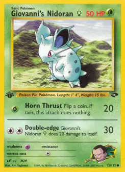 Pokémon-Karte Giovanni's Nidoran♀ 075/132