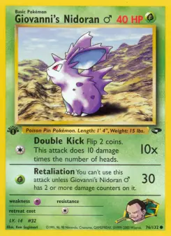 Pokémon-Karte Giovanni's Nidoran♂ 076/132