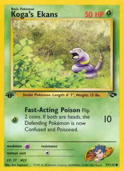 Pokémon-Karte Koga's Ekans 077/132