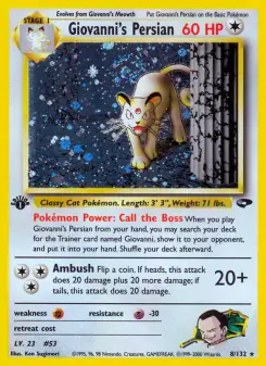 Pokémon-Karte Giovanni's Persian 008/132