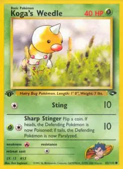 Pokémon-Karte Koga's Weedle 082/132
