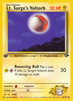 Pokémon-Karte Lt. Surge's Voltorb 086/132