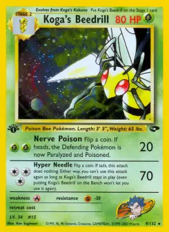 Pokémon-Karte Koga's Beedrill 009/132
