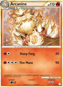 Pokémon-Karte Arcanine 001/123
