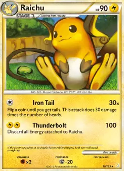 Pokémon-Karte Raichu 010/123