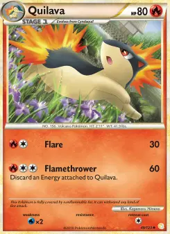 Pokémon-Karte Quilava 049/123