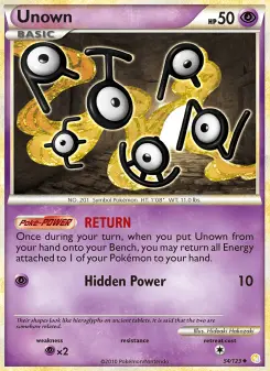 Pokémon-Karte Unown 054/123