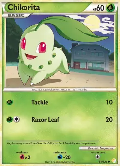 Pokémon-Karte Chikorita 059/123