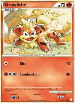 Pokémon-Karte Growlithe 065/123
