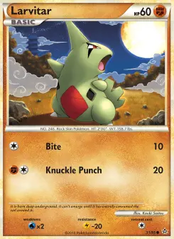 Pokémon-Karte Larvitar 051/095