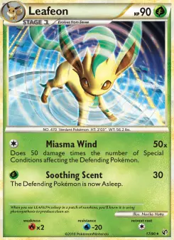 Pokémon-Karte Leafeon 017/090