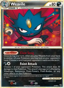 Pokémon-Karte Weavile 025/090