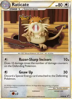 Pokémon-Karte Raticate 034/090