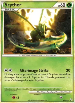 Pokémon-Karte Scyther 036/090