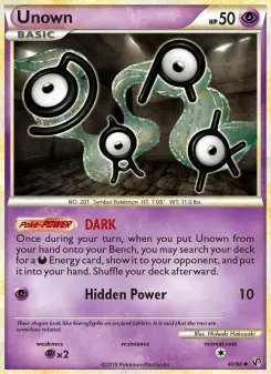Pokémon-Karte Unown 040/090