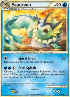 Pokémon-Karte Vaporeon 041/090