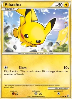 Pokémon-Karte Pikachu 061/090