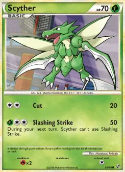 Pokémon-Karte Scyther 065/090