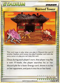 Pokémon-Karte Burned Tower 071/090