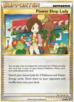 Pokémon-Karte Flower Shop Lady 074/090
