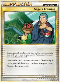 Pokémon-Karte Sage’s Training 077/090