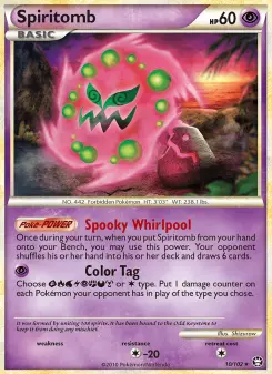 Pokémon-Karte Spiritomb 010/102