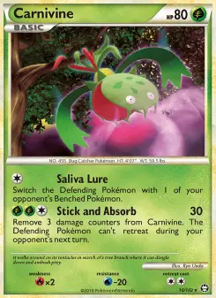 Pokémon-Karte Carnivine 016/102