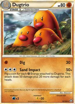 Pokémon-Karte Dugtrio 019/102