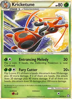 Pokémon-Karte Kricketune 024/102