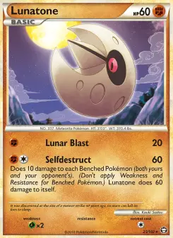 Pokémon-Karte Lunatone 025/102