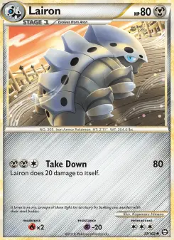 Pokémon-Karte Lairon 037/102