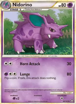 Pokémon-Karte Nidorino 046/102
