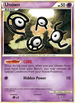 Pokémon-Karte Unown 051/102
