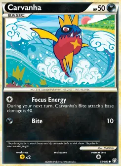 Pokémon-Karte Carvanha 059/102