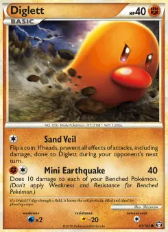 Pokémon-Karte Diglett 061/102