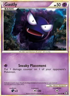 Pokémon-Karte Gastly 063/102