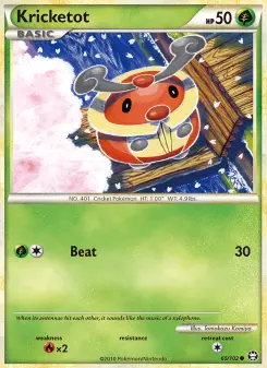 Pokémon-Karte Kricketot 065/102